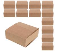 ELAYARD 20pcs Kraft Boxes Kraft Paper Match Box 3.27x3.27x1.26in Vintage Blank Finish Personalization for Artists Party Decoration