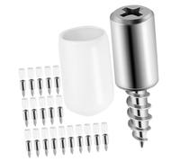 ELAYARD 20pcs Manganese Truss Head Self-tapping Screws with Anti-slip Rubber Sleeve for Cabinet Shelf Support Laminate Screws for Wardrobes Bookcases Closets and Kitchen Storage