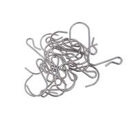 ELAYARD 20pcs Nickel Plated Carbon Steel Metal S Type Hooks for Kitchen Bedroom Storage Flat End Hanging Hooks for Clothes Pot Racks Ceiling Dryers Multi Purpose Heavy Duty Hangers