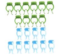 ELAYARD 20Pcs Nose Fixing Clips for Lung Breathing Training Flexible Nose Pinchers Portable Nasal Stopper for Reducing Nasal Mucus Blue and Green for Travel and Outdoor Use