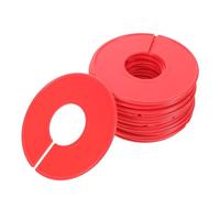 ELAYARD 20pcs Plastic Wardrobe Dividers for Closet Rods Round Hanger Separators with Labels Fit Clothing Rack Organizers for Home Wardrobe Red