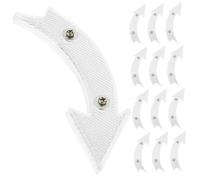 ELAYARD 20pcs Premium White Bike Wheel Reflectors High Reflective Safety Signs with Screw Design for Easy Installation Mountain and Touring Bicycles Compact Warning Accessories for Night