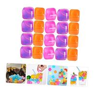 ELAYARD 20pcs Reusable Ice Cubes Non Melting Whiskey DIY Fake Ice Cubes for Drinks Parties Travel Safe and Washable