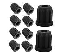 ELAYARD 20Pcs Small Plastic Caster Sleeve Inserts for Office Chair Wheels Furniture Socket Replacement Practical Black Accessories