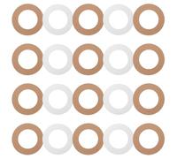 ELAYARD 20Pcs White Wax Warmer Protective Pads Rings Anti-Spill Collar for Hair Removal Waxing Supplies Wax Heater Accessories Suitable for Machines