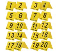ELAYARD 20pcs Yellow Evidence Identification Markers with Scale, Numbered Crime Investigation Tags, Plastic Material with Flexible Placement Options for Forensic Scene Evidence Collection