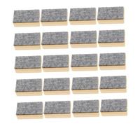 ELAYARD 24pcs Small Felt Wood Chalkboard Erasers Portable Dust-reducing Whiteboard Cleaners for School Classroom Teaching Tools Gentle Cleaning