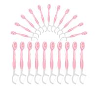 ELAYARD 25pcs Disposable Mini Travel Toothbrushes Set with Soft Bristles, Peach Flavor, Portable 5-in-1 Toothbrush Kit Including Toothpaste, Floss, Toothpick Tongue Scraper for On-The-go