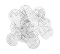 ELAYARD 25pcs Transparent Round Spacer Heat Shield Guard for Hair Extensions Thermal Insulation Hair Tool Protector with Scale Prevents Burns Multi-use Extension Accessory