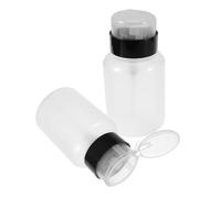 ELAYARD 2pcs 150ml Nail Polish Remover Pump Bottle Press Liquid Dispenser Empty Flip-top Bottle for Manicure Supplies for Home and Salon Use