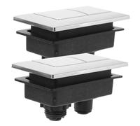 ELAYARD 2pcs Abs Dual Flush Toilet Tank Push Buttons Practical Replacement for Bathroom Cistern Water Tank Repair Accessories