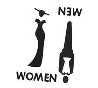 ELAYARD 2pcs Acrylic Bathroom Restroom Signs for Men and Women Self Adhesive Washroom Door Signs Modern Stylish Wall Decor for Home and Office and Gender Identification