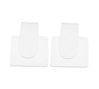 ELAYARD 2pcs Acrylic Handheld Makeup Palettes Lightweight Portable Nail Art Palettes with Curved Thumb for Comfortable Grip and Easy Mixing Non-stick Surface for Foundation Primer Eyeliner