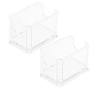 ELAYARD 2pcs Acrylic Sugar Packet Box and Tea Bag Organizer Square Storage Container for Home Hotel and Western Restaurant Use High Hardness Candy and Napkin Holder