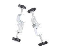 ELAYARD 2pcs Adjustable Boss Head Clamp Holders for Laboratory Stand Chemistry Right Angle Clip Supports with Iron Body and Plastic Knobs Lightweight Portable Clamps for Students and