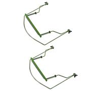 ELAYARD 2pcs Adjustable Green Harmonica Neck Holder for Harp Flexible Metal Harp Rack Stand Professional Neck Brace for Musicians Playing Mouth Organ