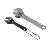 ELAYARD 2Pcs Adjustable Mini Ratchet Wrench Heat-Treated Spanners with Extra Wide Jaw for Tight Spaces Wear-Resistant Coated Woodworking Hand Tools Lightweight and Portable Random Color