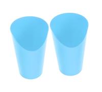ELAYARD 2pcs Adult Sippy Cups for Dysphagia with Angled Design and Spill Proof Plastic Material 237ml Capacity Each, for Elderly Care and Hospital Patients Drinking Aid