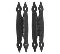 ELAYARD 2pcs Antique Iron Hinges for Cabinet and Wooden Box Decorative Flush Mount Vintage Hinges with Polished Surface and Easy to Install Hardware for Cupboards