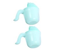 ELAYARD 2pcs Baby Shampoo Rinse Cup Curved Handle Bath Rinser for Babies and Toddlers Green Infant Shower Cup for Gentle Rinsing
