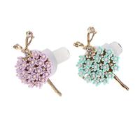 ELAYARD 2pcs Ballet Girl Aroma Clip Elegant Car Air Vent Freshener for Women Stylish Interior Decor Mood Uplifting Perfume Accessory Purple Green Design Easy Installation