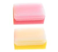 ELAYARD 2Pcs Bath Brush Sponge Soft Sensory Massage Tools for Newborns Gentle Cleaning and Tactile Training Durable Material with Supple Bristles for Delicate Skin Care
