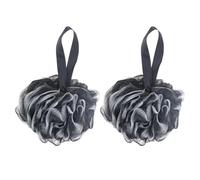 ELAYARD 2pcs Bath Scrub Ball Mesh Shower Ball Portable Rich Lather Pe Bamboo Charcoal Material for Home Hotel Use