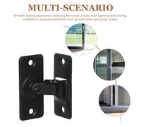 ELAYARD 2pcs Black Flip Gate Latch Stainless Steel Sliding Door Lock for Interior Barn Cabinet Bathroom Household Security Door Clasp Upgrade