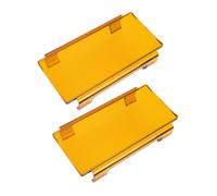 ELAYARD 2pcs Car Spotlight Cover Amber LED Lampshade for Square Light Bar Decorative Car Light Cover Off-road Vehicle Spotlight Protection Enhances Visibility in Rain and Fog