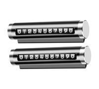 ELAYARD 2pcs Car Temporary Parking Card Rotatable Phone Dashboard Accessory for Vehicle Owner Information Display Black