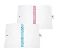 ELAYARD 2pcs Clear Binder Covers Refillable Notebook Shells Transparent File Organizers for School Office Document Storage in Sky Blue and Cherry Blossom Pink