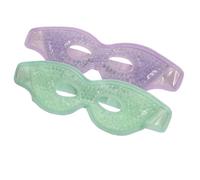 ELAYARD 2pcs Cooling Sleep Eye Masks Pvc Soft, Reusable under Eye Cooling Pads for Fatigue Relief and Home Use, Purple and Light Green