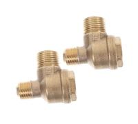 ELAYARD 2PCS Copper Air Compressor Check Valve Non Return Male Threaded Pneumatic Maintenance Compact Tube Connector for Clean Air Systems