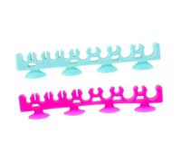 ELAYARD 2pcs Cup Makeup Brush Drying Rack Air Drying Organizer for Cosmetic Brushes Stylish Silicone Holder for Storage Display