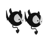 ELAYARD 2pcs Cute Devil Car Antenna Toppers Car Roof Antenna Decorations Exterior Accessories for Suvs Trucks Novelty Aerial Pendant Halloween Bat Design
