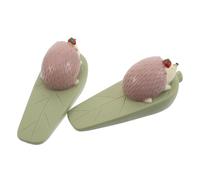 ELAYARD 2pcs Cute PVC Animal Door Wedge Door Stopper for Safety Protection Decorative Indoor Floor Doorstop for Home Office Anti-slam Hedgehog Design