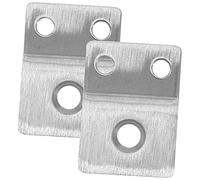 ELAYARD 2pcs Deadbolt Strike Plate Extension Kit for Front Door Reinforcement Polished Fingerprint Lock Cover with Threaded Fixing Easy Installation Compatible with Square Lock Bodies
