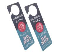 ELAYARD 2pcs Double-sided Washroom Door Hanger Signs PVC Reversible In Use Do Not Disturb Bathroom Occupancy Indicators for Home Office Hotel with Playful Design