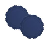 ELAYARD 2pcs Embossed Silicone Place Mats Non-slip Kitchen Table Mats Heat Resistant Washable Table Protectors for Dining Indoor Outdoor Use