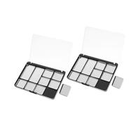ELAYARD 2pcs Empty Magnetic Eyeshadow Palette 10-compartment Makeup Tray Diy Cosmetic Organizer for Professional and Personal Use, Compatible Standard Pans, Black Plastic Case