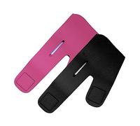 ELAYARD 2pcs Face Lifting Belt for Face V Shape Chin Strap Elastic Support for Firming Skin and Snoring Prevention Black and Rosy