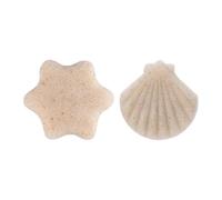 ELAYARD 2pcs Facial Makeup Remover Sponge Set Hexagon Shell Shape, Biodegradable Exfoliating Facial Cleansing Sponges for Sensitive Skin Daily Use