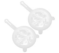 ELAYARD 2pcs Fine Mesh Kitchen Strainers with Ultra Fine Nylon Mesh and Sturdy Pp Frame, 13cm White Fruit Juice Sifter and Coffee Filter for Kitchen Use