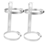 ELAYARD 2pcs Fire Extinguisher Wall Mount Bracket Heavy Duty Metal Holder for Extinguishers Visible Double Rack with Easy Installation for Kitchen Office Garage Boat Truck