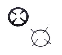 ELAYARD 2Pcs Gas Stove Racks and Burner Rings Heat Resistant Pot Supports for Home and Commercial Use Black Wok Stand for Kitchen Gas Hobs