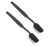 ELAYARD 2pcs Giant Toothbrush Bath Brush Black 15.5" Large Back Scrubber for Self-Cleaning Shower Use, Funny Cute Oversized Manual Bathing Accessory for Bathroom and Photo Booth