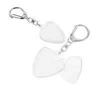 ELAYARD 2pcs Guitar Picks Holder Set Heart and Triangle Keychain - Compact Guitar Plectrum Organizer Box for Travel and Daily Use