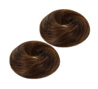 ELAYARD 2Pcs Hair Bun Extension Scrunchies Light Brown Hair Chignon Wig Comfortable Elastic Messy Bun Hairpiece for Women Cosplay Party Use