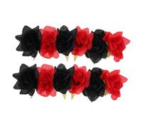 ELAYARD 2pcs Halloween Rose Headband Floral Wedding Headpieces for Bride Lightweight Bridal Hair Crown Wreath Garland for Women Party Cosplay Photo Props