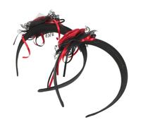 ELAYARD 2pcs Halloween Rose Headdress Lightweight Floral Headband for Spooky Cosplay and Day Dead Mexican Party Favors Comfortable Fit Reusable Accessory